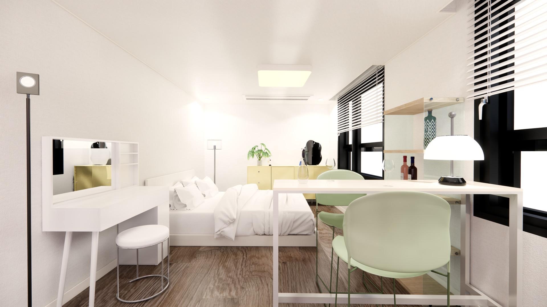 수유역 오피스텔 에피소드수유 17평  ㅣ  침실 인테리어