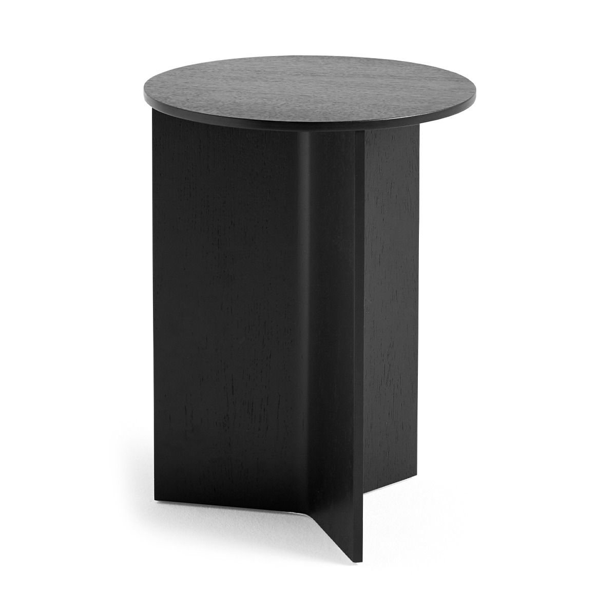 슬릿 테이블 우드 라운드 하이 블랙 오크