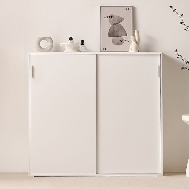 NEW 스르륵 4단 1200도어 E0등급 슬림 슬라이딩 수납장