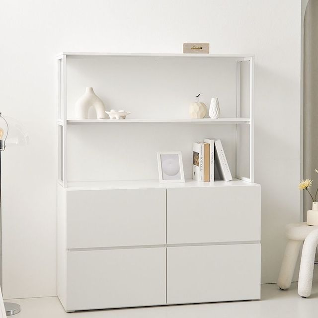 프라임 2단 800 1200 철제 디스플레이 선반 수납 진열장 국내제작 완제품