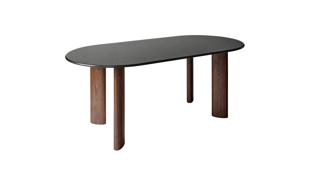 오벌 스톤 다이닝 테이블