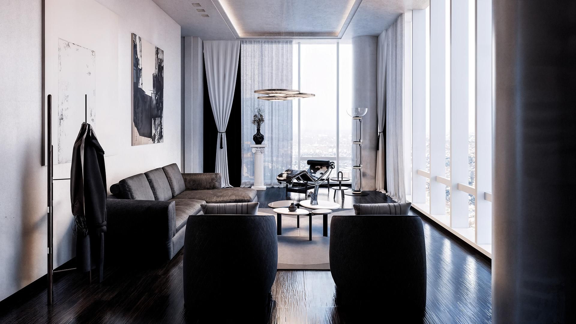 NY One 57 68평 ㅣ 거실 인테리어