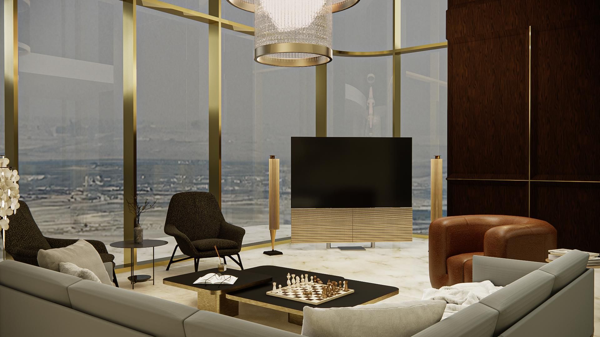 Dubai Trump Hotel&Tower 175평 ㅣ 거실 인테리어