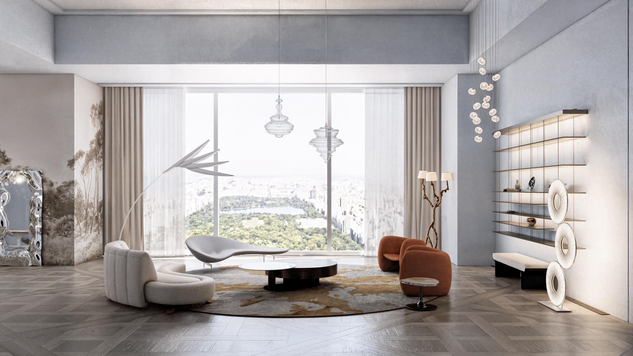 뉴욕 111 West 57th Street 126평 ㅣ 거실 인테리어
