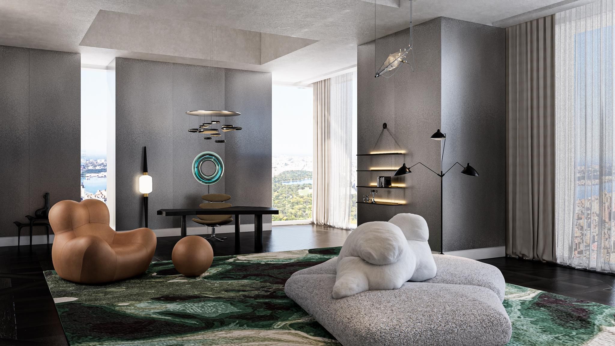 뉴욕 111 West 57th Street 126평 ㅣ 거실 인테리어