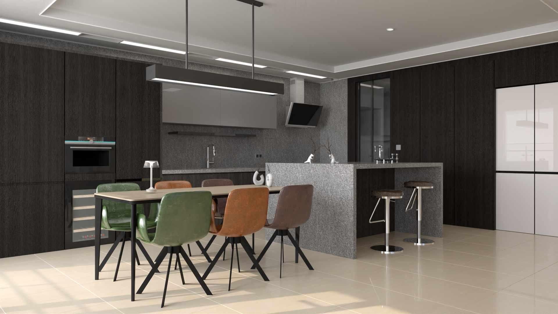 해운대 엘시티 레지던스 75평ㅣ다이닝 인테리어