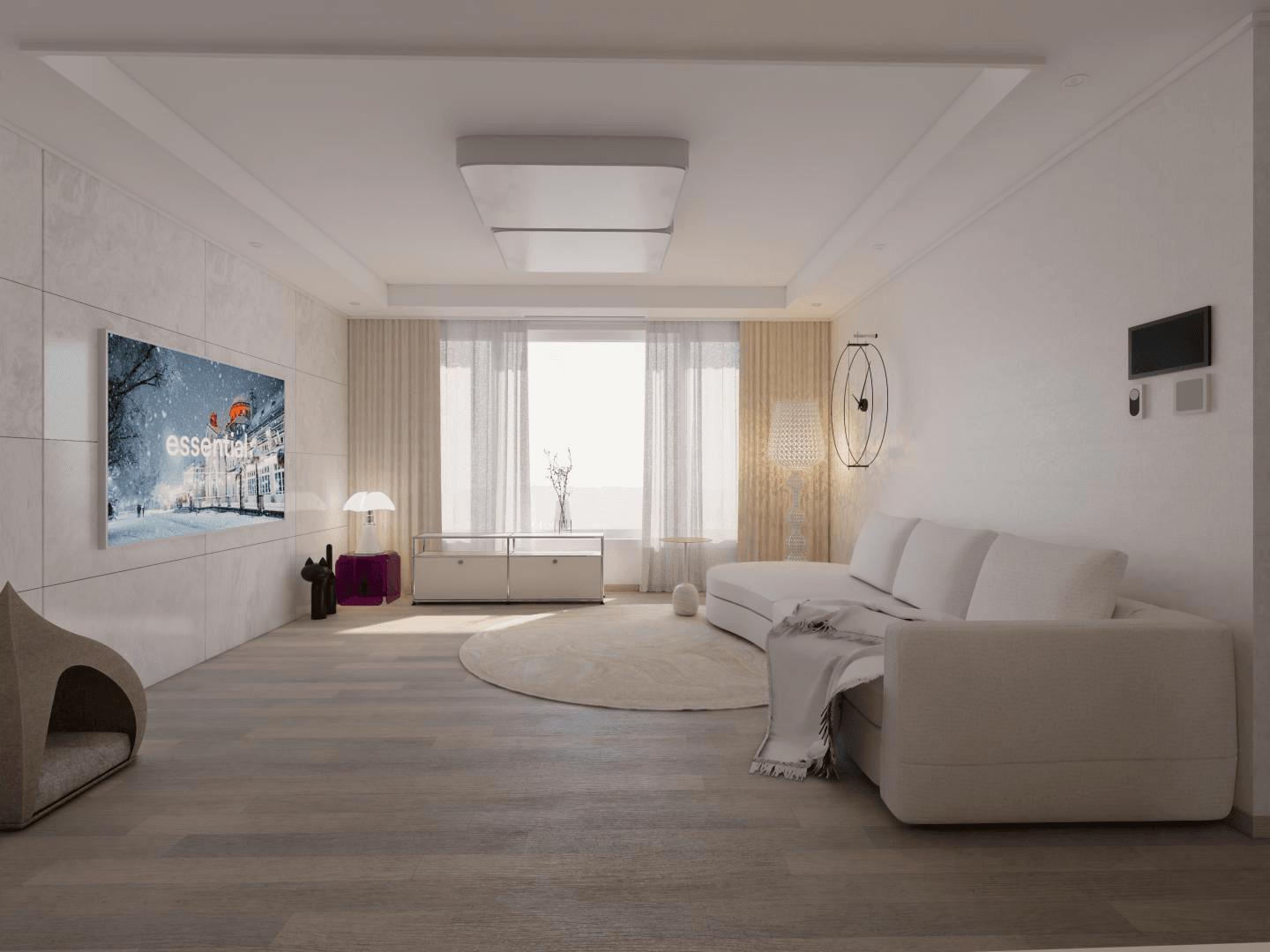 둔촌동 올림픽파크포레온 34평ㅣ거실, 다이닝 인테리어