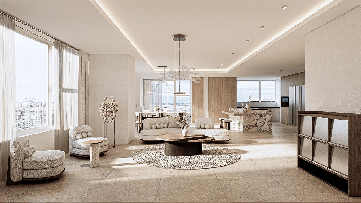 삼성동 아이파크 73평ㅣ거실 인테리어