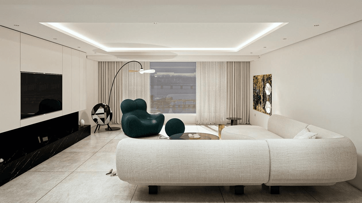 방배동 방배대우유로카운티 66평ㅣ거실 인테리어