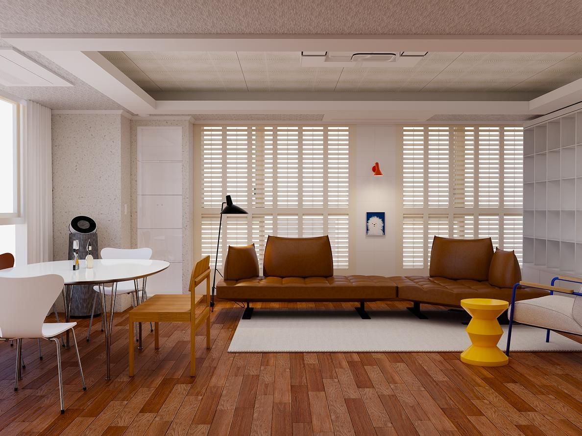 송도동 송도 더샵 하버뷰 46평 ㅣ 거실 인테리어