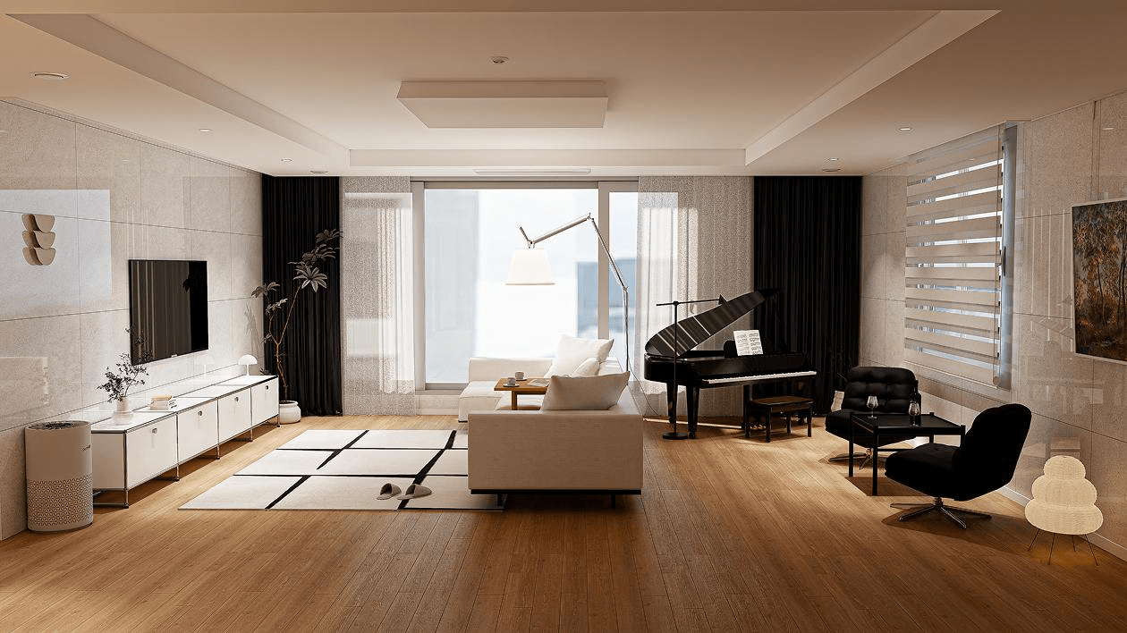 분당구 더샵판교퍼스트파크 35평 ㅣ 거실 인테리어