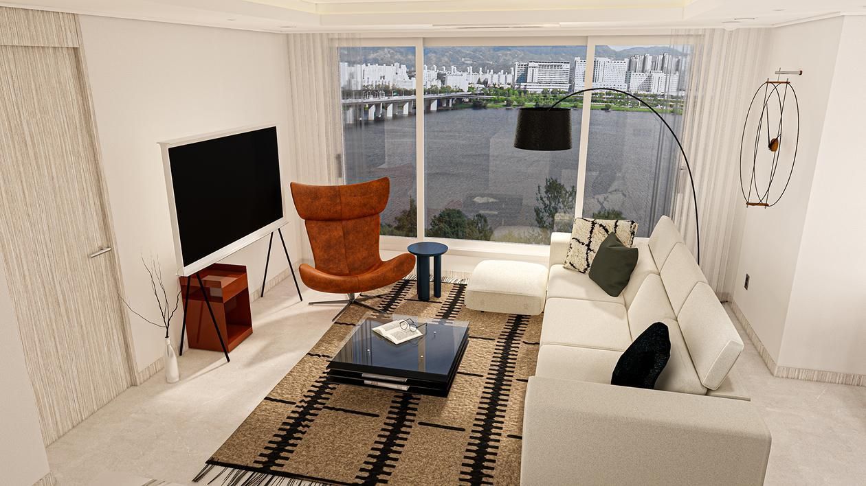 강남구 청담 르엘 59평 ㅣ 거실 인테리어