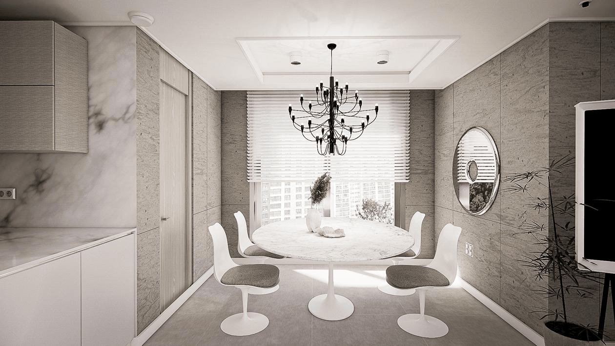 청담동 르엘 70평ㅣ다이닝 인테리어