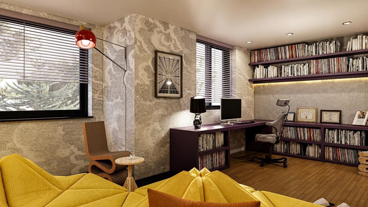 서울 종로구 평창동 단독주택 1-3층ㅣ지하 서재 인테리어 