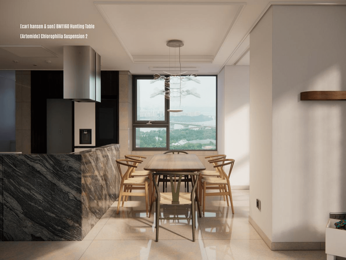 성수동 갤러리아 포레 70평ㅣ다이닝 인테리어