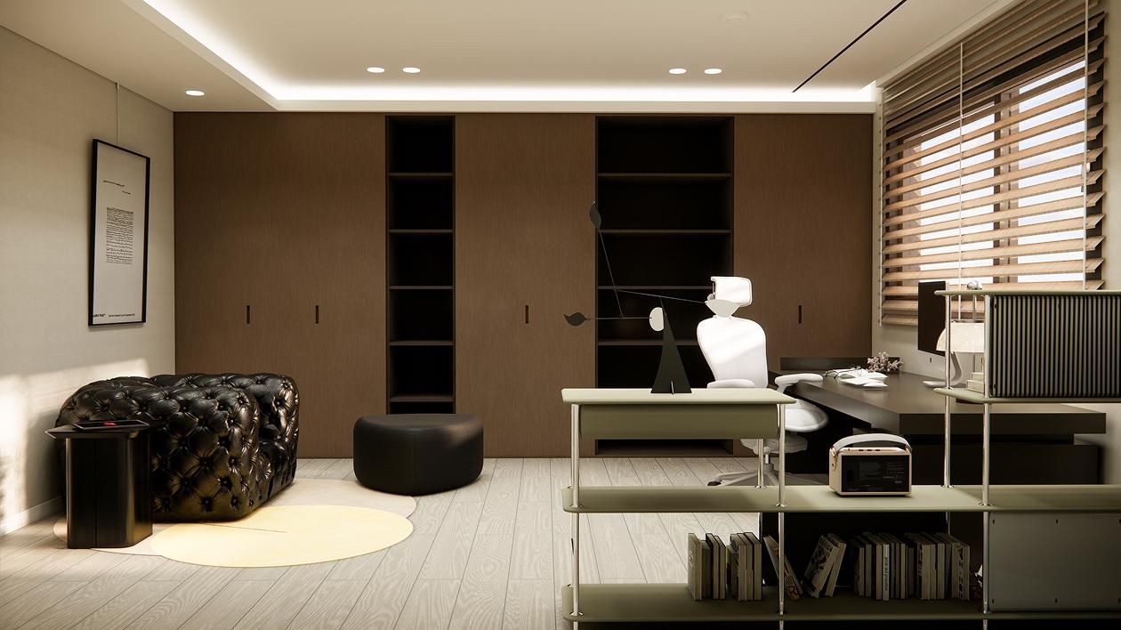 청담동 상지리츠빌 83평ㅣ서재 인테리어