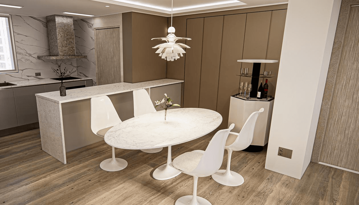 청담동 청담르엘 46평ㅣ다이닝 인테리어