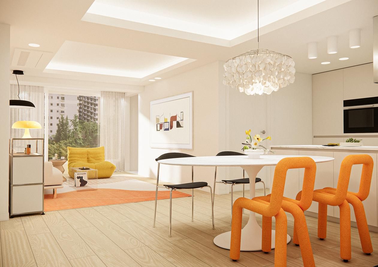 압구정 현대아파트 42평ㅣ다이닝 인테리어 